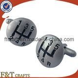 Promotional Gift 3D Matt Nickel Plating Metal Simulate Gear Cufflinks