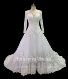 Aolanes A Line Sleeve Tulle Wedding Gown