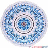 Printing Microfiber Round Beach Towel (Cerulean Reef)