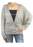 Ladies Knitted Long Sleeve Cardigan Sweater for Casual (12AW-145)