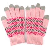 Lady Fashion Wool Knitted Touch Screen Magic Warm Gloves (YKY5438)