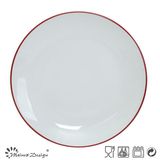 Red Color Ceramic Stoneware Plate