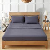 Stone Washed Flouncing Microfiber Bed Sheet Sets with Fringe