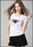 Wholesale High Quality Cheap Cotton Custom Women's T-Shirt for Ladies