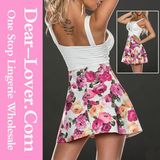 Sexy Sweet Blooming Flower Skater Dress in White