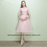 Women A-Line Short Knee-Length Tulle Evening Party Prom Dress