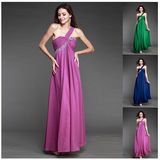 Cheap Discount Long Chiffon Evening Prom Dresses (DS007)