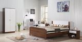 High Gloss White Bedroom Wardrobe Dresser Set