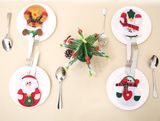 Santa Suit Christmas Dinner Flatware Holders Knife and Fork Bags Table Decoration