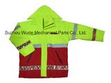 Upa023 Polyester Oxford PVC/PU Non-Breathable/PU Breathable Coat Reflective Cloth Parka Raincoat Worksuit