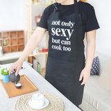 Hot Sale Printed Black Apron Uniform Kitchen Apron for restaurant