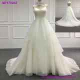 Spaghetti Straps Bridal Ball Gowns Lace Tulle Puffy Wedding Dress