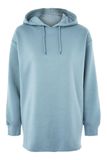 2017 Wholesale Customized Light Blue Women Longline Hoodies Factory