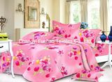 China Suppiler Home Textile Queen Size Polyester Custom Print Duvet Cover Colorful Cheap Bedding Set T/C 65/35