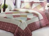 Printed Ultrasonic 100% Microfiber Fabric Quilt/Bedding Set