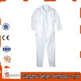 China Factory White Long Sleeves 35%Cotton and 65%Polyester Coverall