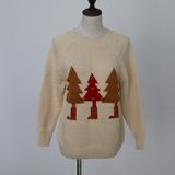 Christmas Gift of Ladeis' Sweater in Jacquard Design and Acrylic Quality Soft Handfeel
