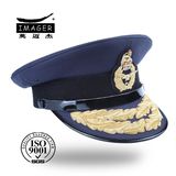 Honorable Military Air Commodore Headwear with Black Strap and Gold Embroidery
