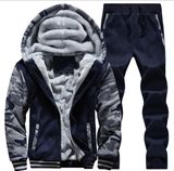 2017 Men's Zipper up Winter Jackets Hooed Fleece Hoodies Sweatshirt Wool Warm Thick Coats