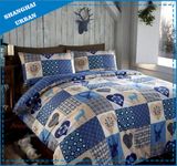 Christmas Patchwork Style Polyester Duvet Cover Bedding Set