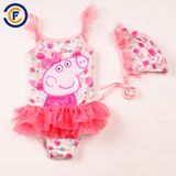 New Design Cartoon Print Girl Swimwear with Oeko-Tex