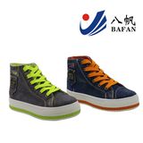 High Upper Washed Fabric Women Casual Shoes Bf161070