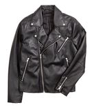 Back Color Leather PU Mens Bike Jacket