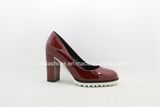 Latest Comfort Chunky High Heels Women Court Shoe