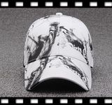 Hot Sale Black or White Print 6 Panel Cotton Baseball Cap