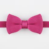 Rose Red Knit Bow Tie