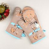 Custom Design Printed Cotton Kitchen Cooking Oven Mitt Pair Gloves