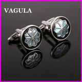 VAGULA Quality Wholesale Flower Cufflinks (HL10141)