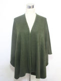 Women Fashion Green Acrylic Knitted Winter Shawl (YKY4432-4)
