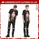 Top Selling Men's Black Custom Printing T Shirts (ELTMTI-18)