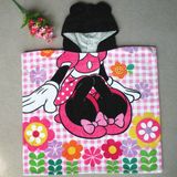 Kids Cotton Reactive Printing Hooded Bath Towel