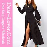 Women Black Maxi Evening Prom Plus Size Dress