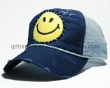 Grinding Washed Hand Stitches Applique Embroidery Sport Trucker Cap (TRT023)