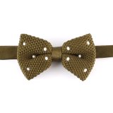 New Design Fashion White Dotted Knitted Bow Tie (YWZJ 105)