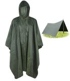 Customize Multifunctional Army Green Polyester Nylon Rainwear