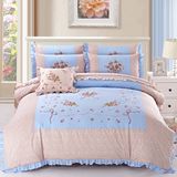 Luxury Cotton Fabric Comforter Cover Bedsheet Bedding Set