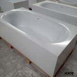 Kingkonree Rectangular Solid Surface Marble Double Apron Bathtub
