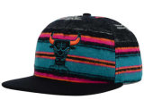 Colorfull Stripes Bulls Embroidery Adjustable Snpback Cap