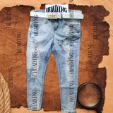 Custom Fashion Design Ladies' Denim Jean with Seven Socks (HDLJ0007)