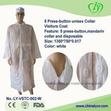 5 Press-Button Unisex Collar Visitors Coat