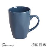Blue Inside Round Outside Square Stoneware Coffee Mug