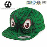 Fashion Colorful Green Dragon Screen Printing Basketball Snapback Cap