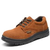 MID Cut Nuburk Genuine Leather Safety Shoe