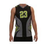 Custom Mens Dye Sublimated Printed Sleeveless Volleyball Jerseys for Teams