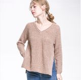 Women New Fashion Viscose Knitted V Neck Sweater 2017 High Quality