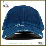 2017 Wholesale Custom Distressed Denim Embroidery Men Dad Caps Hats